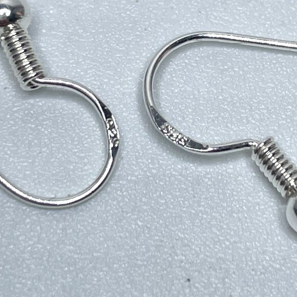 Artisan Silver Plated Dangle Earrings White Peacock Freshwater Pearl Beaded - Picture 3 of 7